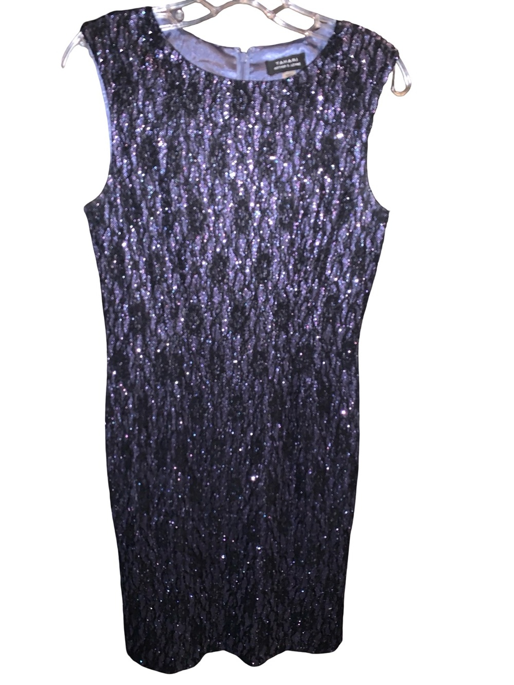 Tahari Arthur S. Levine Purple Sheath Dresz Size 6